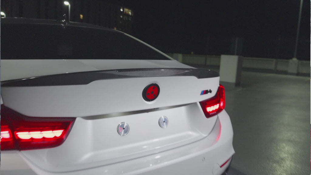 Dot badge on a BMW front end